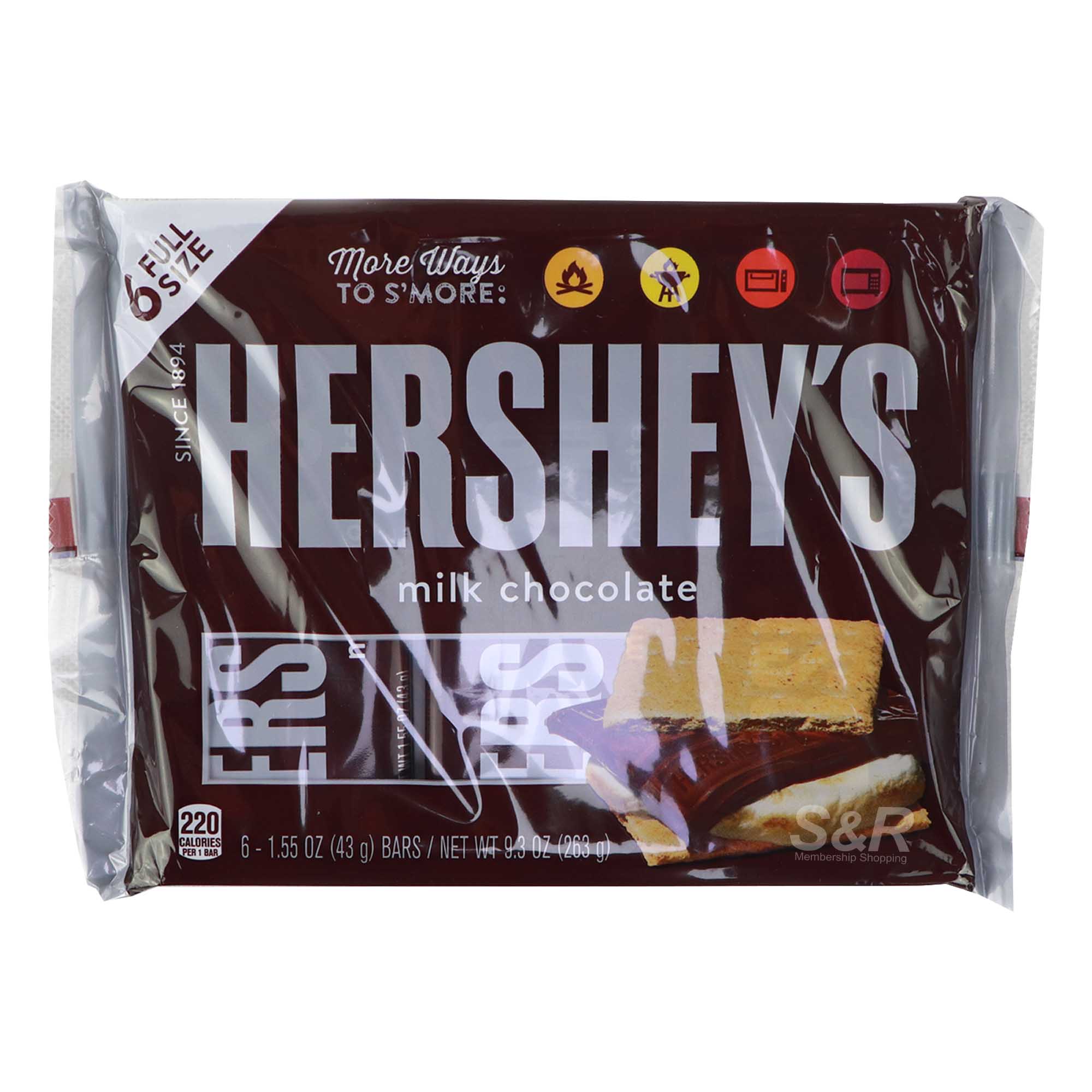 Hershey's Milk Chocolate Bar 6pcs Hershey's Milk Chocolate Bar 6pcs